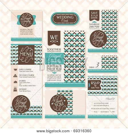 Set Of Wedding Cards