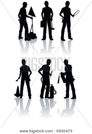 Lavoratori edili isolato