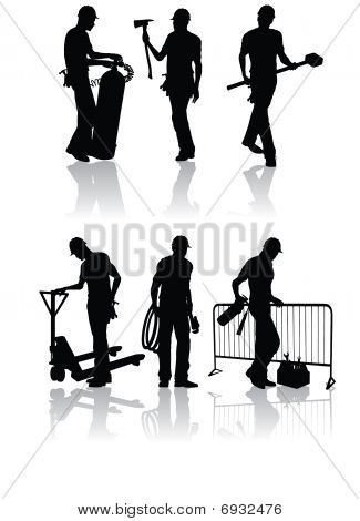 Lavoratori edili isolato