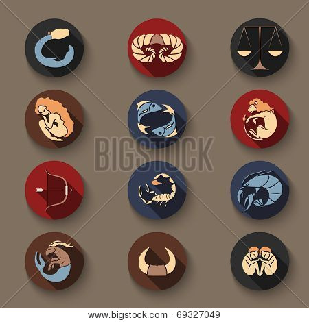 Set of zodiac icons