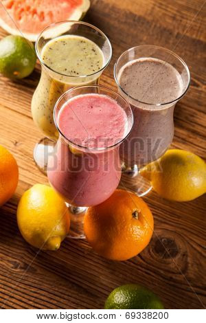 Healthy Diet, Protein Shakes And Fruits