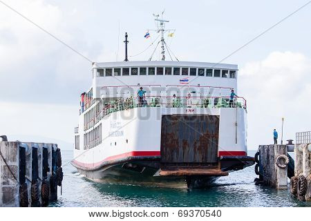 Ferry Conveying Passengers And Goods, Thailand