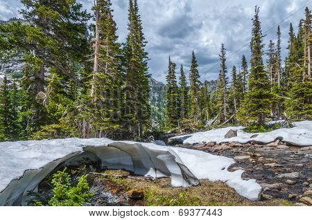 Malting Snow In The Rockies