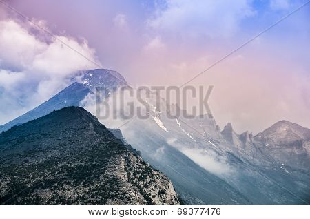 Longs Peak At Sunset