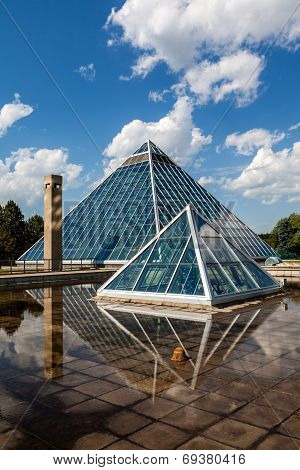 Glass Pyramids In Edmonton, Alberta, Canada
