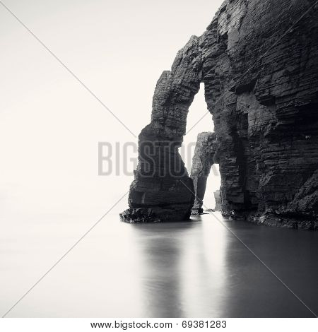 Beach Of Las Catedrales Or As Catedrais, Ribadeo, Galicia, Spain.