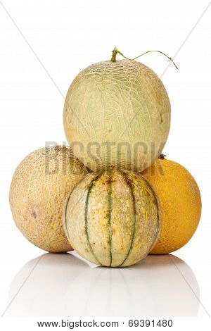 Four Different Galia Melons