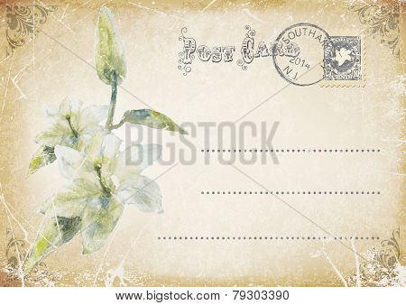 vintage grunge postcard.vector illustration