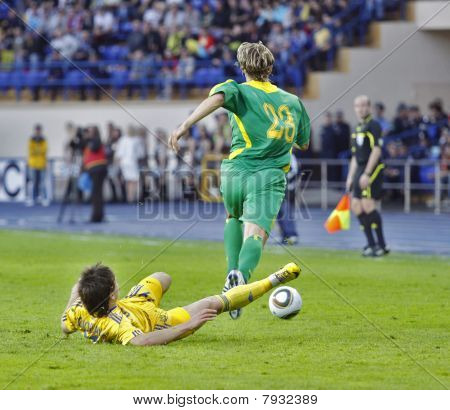 Ukraine Litauen Nationalmannschaften freundliche Fußballspiel