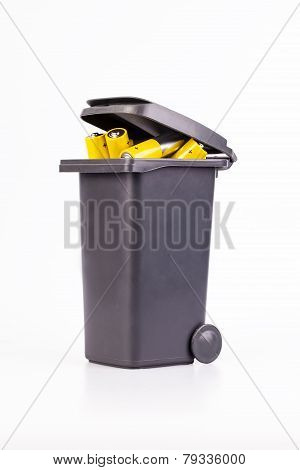 Alkaline Batteries in a bucket