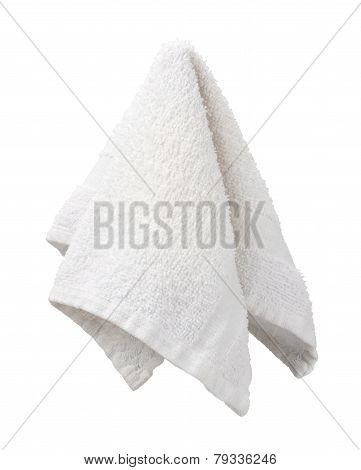 Hanging White Washcloth