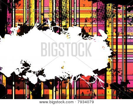 พื้นหลังเป็นตารางหมากรุกสีเหลือง และสีส้ม Grunge ภาพแบบเวกเตอร์ที่สามารถแก้ไขได้