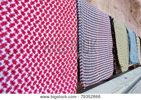 Group Of  Traditional Jordanian Headkerchief