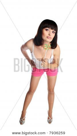 Ung pige i Shorts