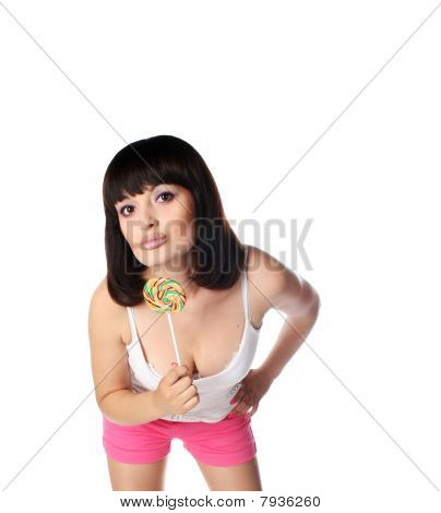 Ung pige i Shorts
