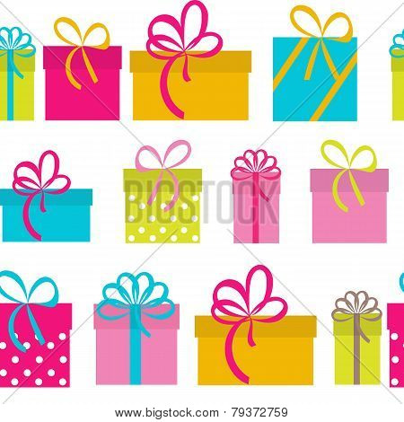 Gift Box Holiday Seamless Pattern Background Vector Illustration