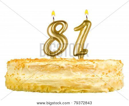 Birthday Cake With Candles Number Eighty One