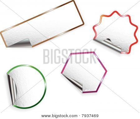 Vector Set etiketten Stickers ecologie thema