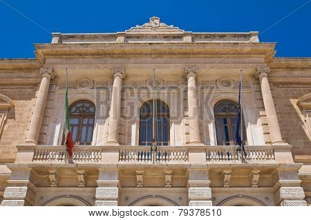 Town Hall Building. Fasano. Puglia. Italy.