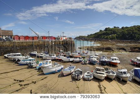 Boats at Rozel, Jersey