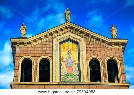 Upper Part Of Black Madonna Church In Tindari