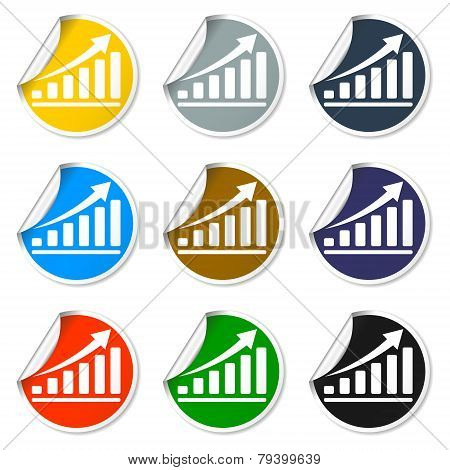 Vector Black Economic Icons Set