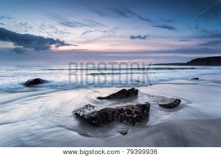 Pentewan Sands In South Cornwall