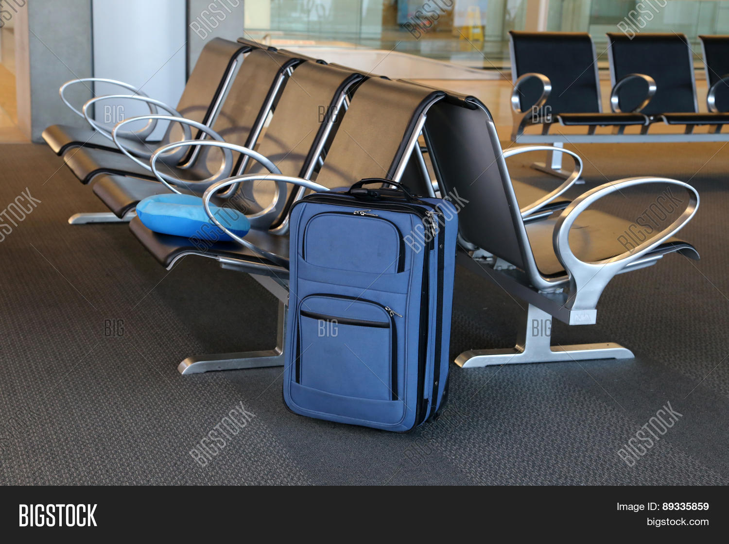 Blue Suitcase Airport Image & Photo (Free Trial) Bigstock