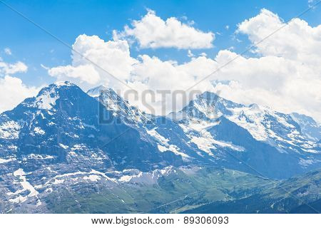 Panoramic View Of Eiger, Monch And Jungfrau