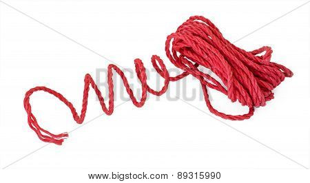 The red violaceous rope in the coil