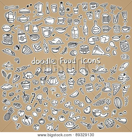 Food Icons, Drawn By Hand