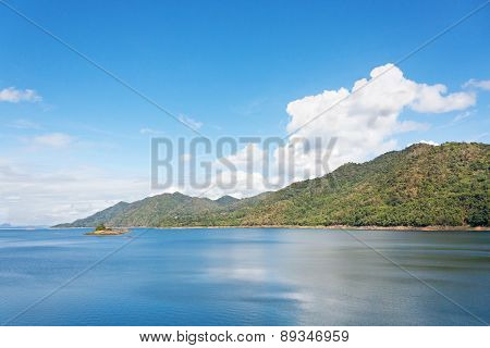 Scenic Landscape Near Khuean Srinagarindra National Park Kanchanaburi Thailand
