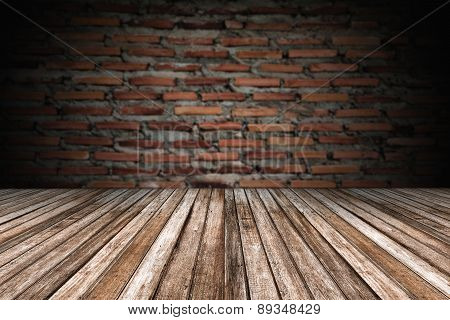 Wooden Floor And Blurry Wall