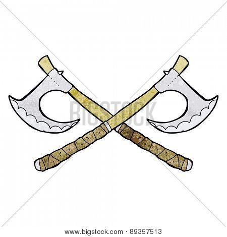 cartoon crossed axes