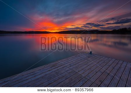 Colorful Sunset Over Lake