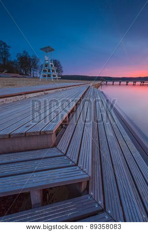 Colorful Sunset Over Lake