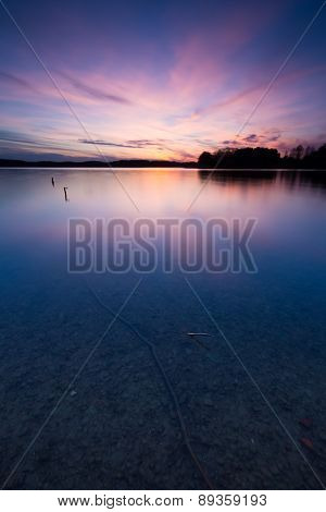 Colorful Sunset Over Lake