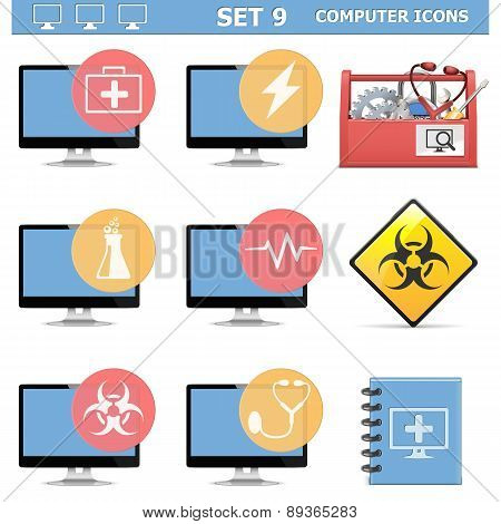 Vector Computer Icons Set 9