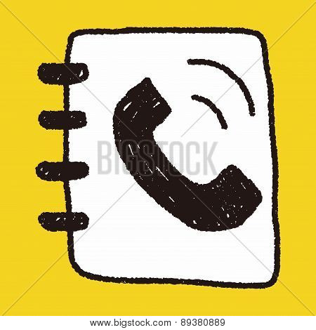Contact Book Doodle Drawing