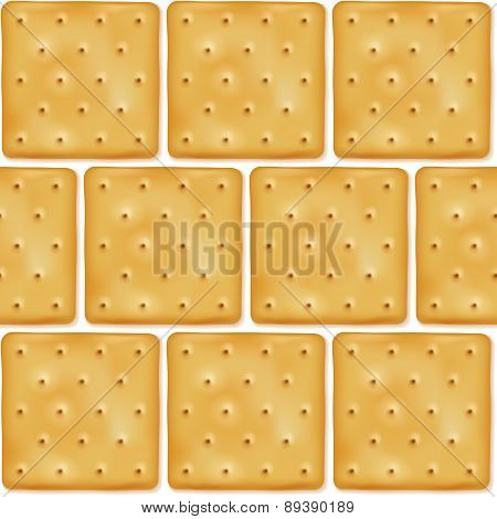 Square cookies crackers seamless pattern.