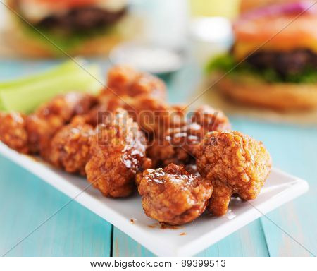 bbq boneless chicken on a plate