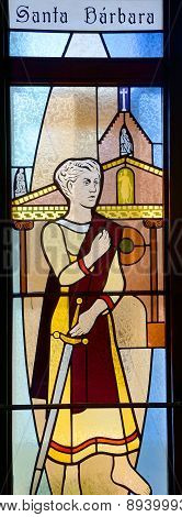 Stained glass of californian mission