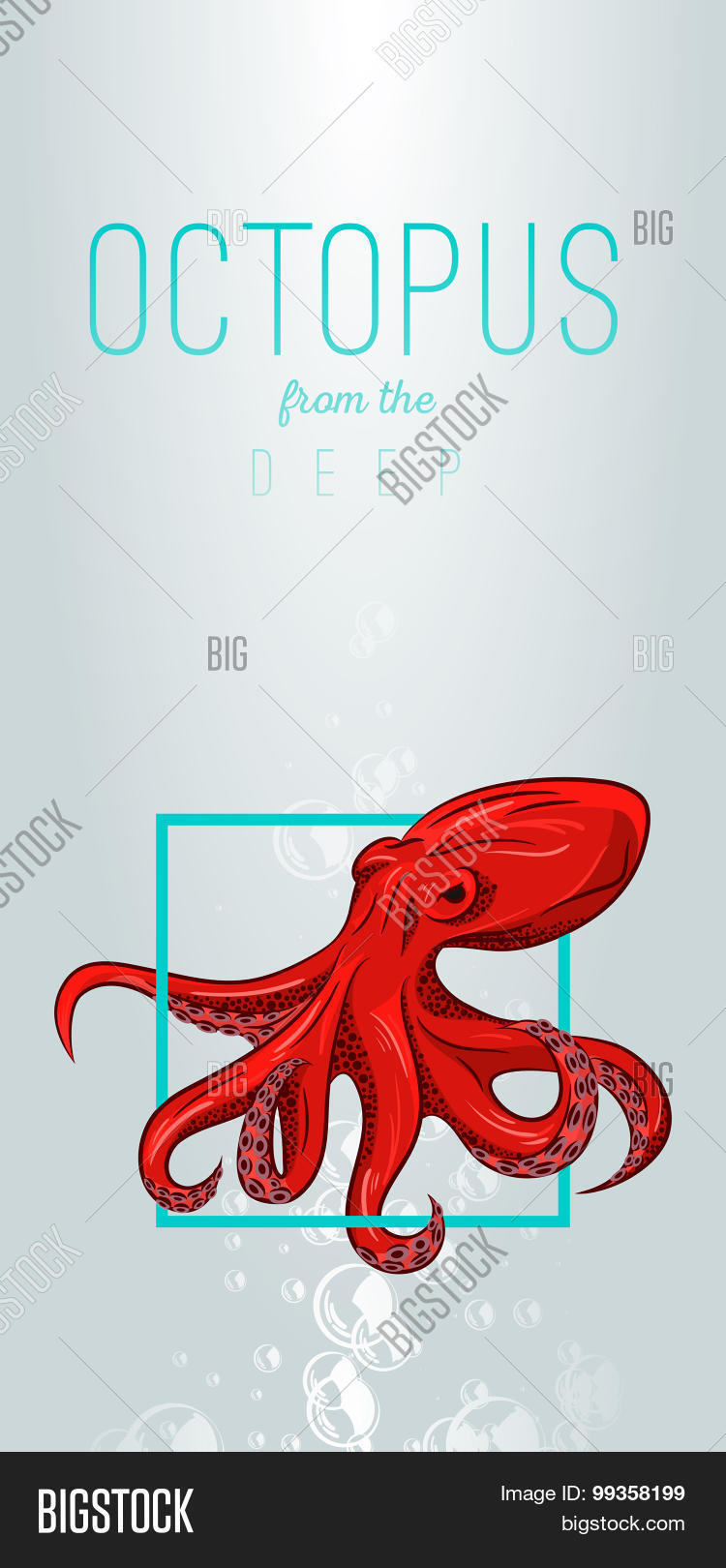 Octopus Deep. Vector Vector & Photo (Free Trial) | Bigstock