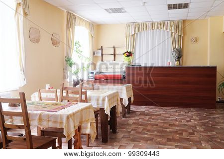 Interior of a cafe