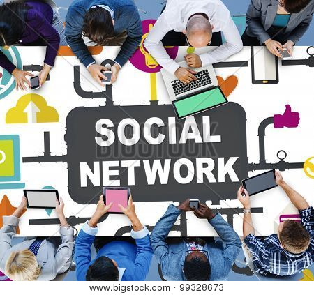 Social Network Internet Online Society Connecting Social Media Concept