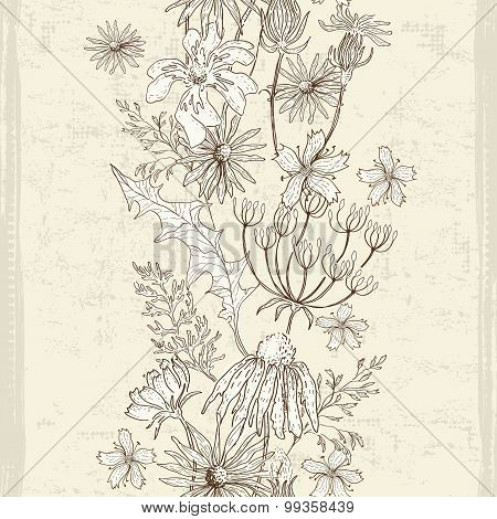 Floral Seamless Border