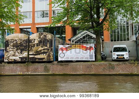 Trade Booths On The Market Waterlooplein Decorated Historical Photos. Amsterdam