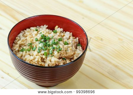 Traditional Japanese Food, Garic Fried With Rice