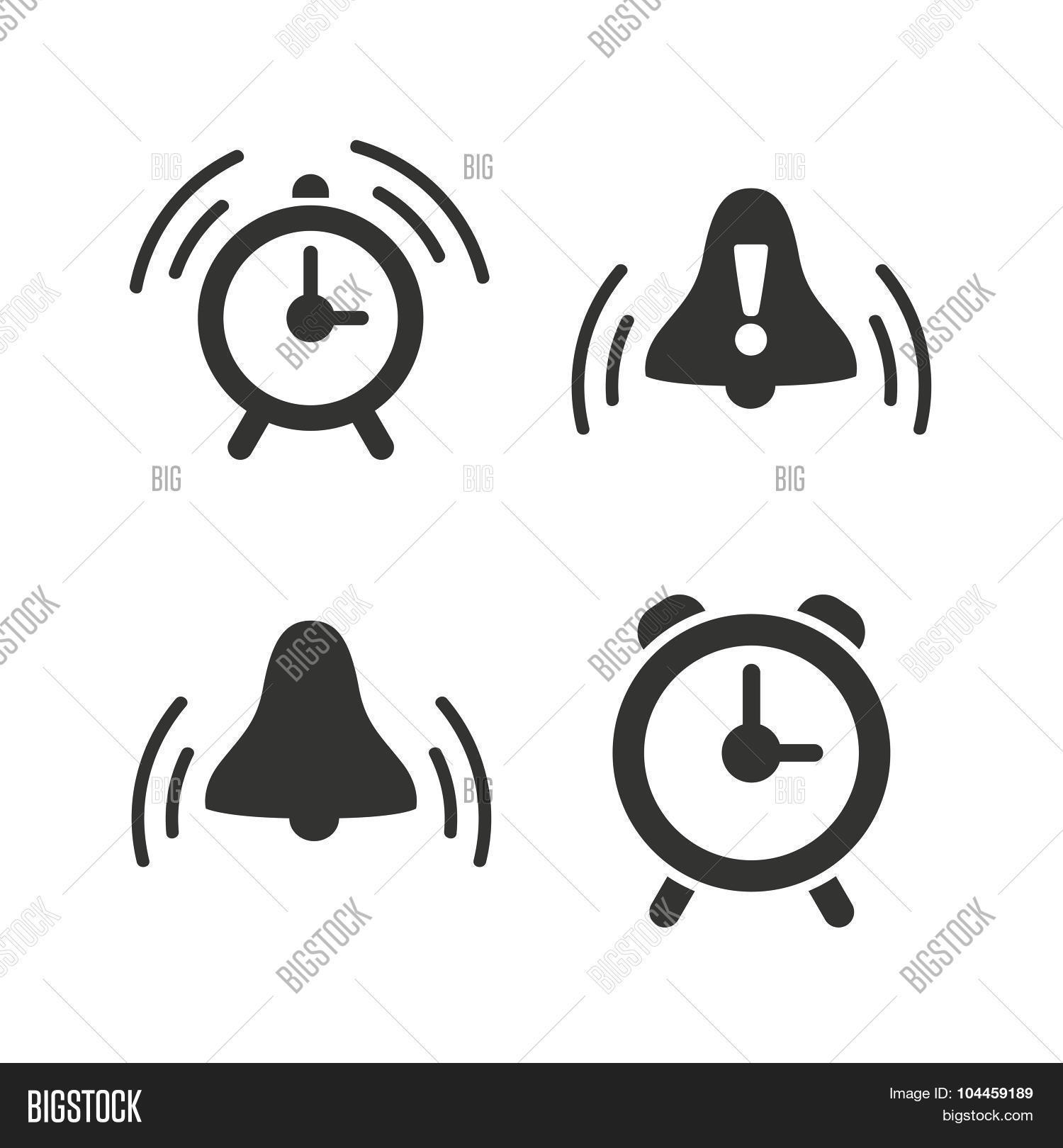 Alarm Clock Icons. Vector & Photo (Free Trial) Bigstock