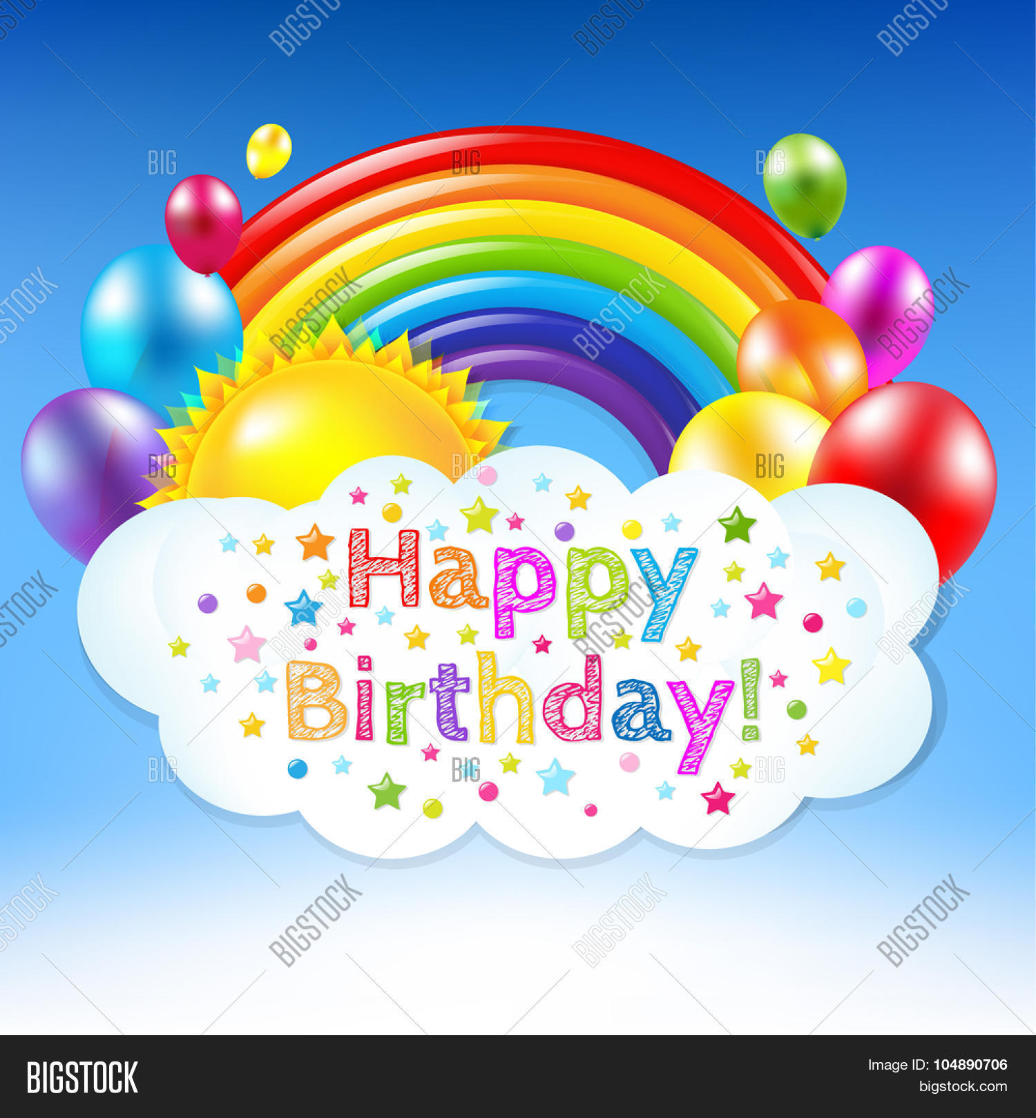 Happy Birthday Banner Vector Photo Free Trial Bigstock